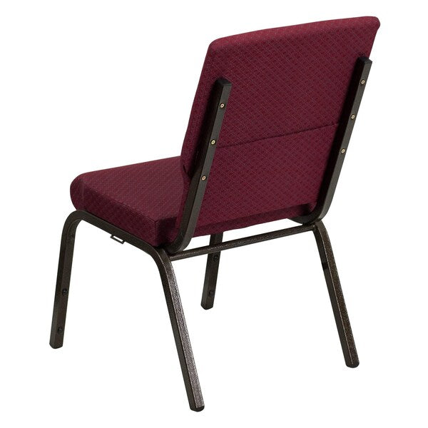 Burgundy Fabric Church Chair