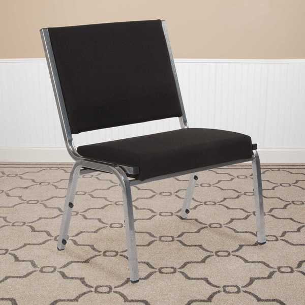 4 Pack HERCULES Series 1000 lb. Rated Black Antimicrobial Fabric Bariatric Medical Reception Chair