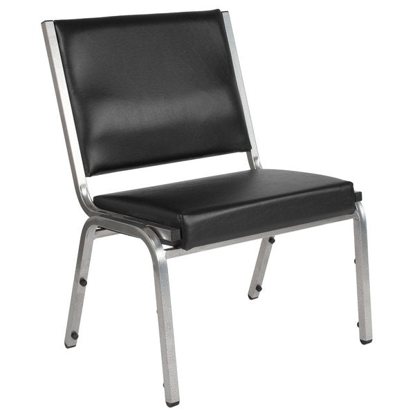 4 Pack HERCULES Series 1000 lb. Rated Black Antimicrobial Vinyl Bariatric Medical Reception Chair