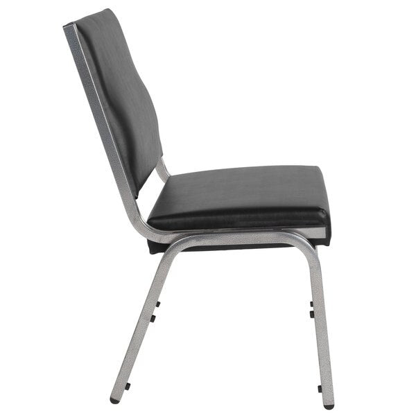 4 Pack HERCULES Series 1000 lb. Rated Black Antimicrobial Vinyl Bariatric Medical Reception Chair