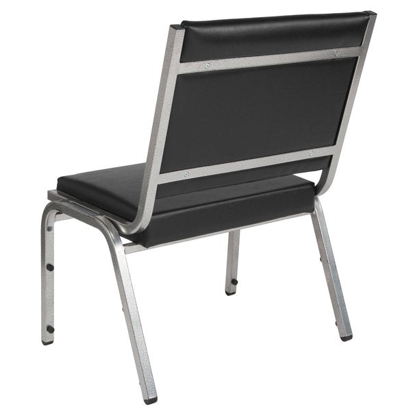 4 Pack HERCULES Series 1000 lb. Rated Black Antimicrobial Vinyl Bariatric Medical Reception Chair