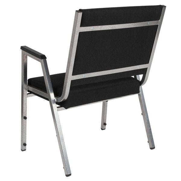 4 Pack HERCULES Series 1000 lb. Rated Black Antimicrobial Fabric Bariatric Medical Reception Arm Chair