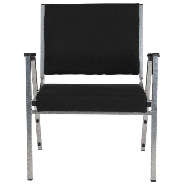 4 Pack HERCULES Series 1000 lb. Rated Black Antimicrobial Fabric Bariatric Medical Reception Arm Chair