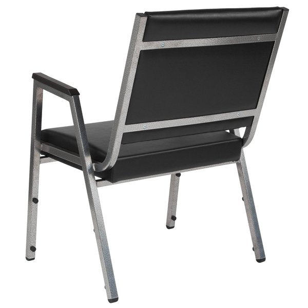 4 Pack HERCULES Series 1000 lb. Rated Black Antimicrobial Vinyl Bariatric Medical Reception Arm Chair