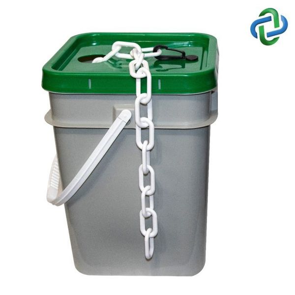 White Plastic Chain Pail 1.5