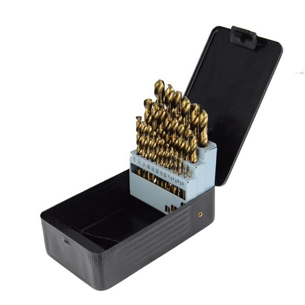 29 Piece TiN Coated HSS Drill Set 1/16-1/2