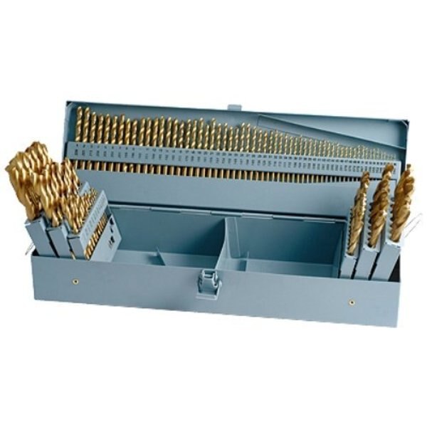 115 Piece TiN Coated High Speed Steel Jobber Drill Set