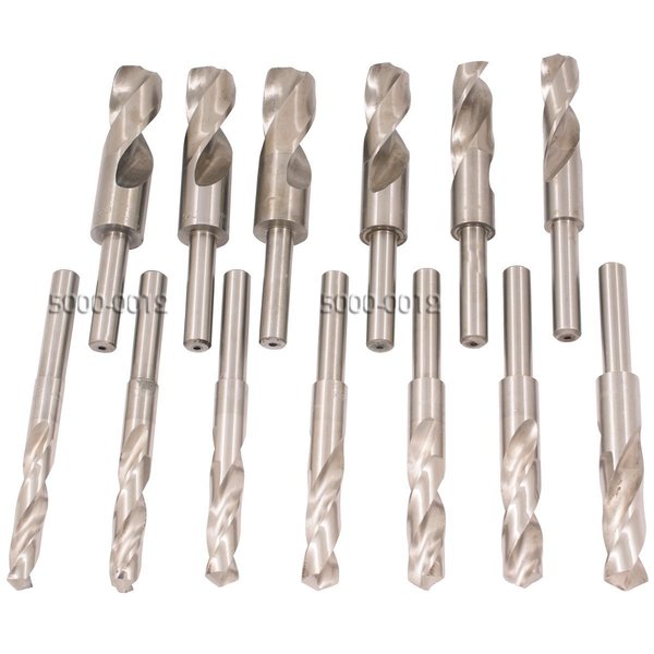 13 Piece Cobalt Silver & Demming Drill Set With 1/2