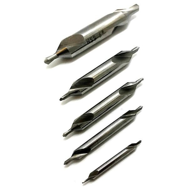 5 Piece No.1-No.5 High Speed Steel Center Drill Set