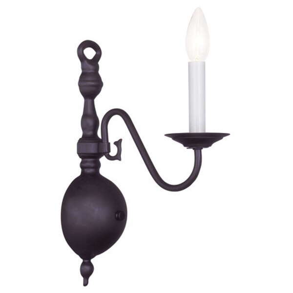 Williamsburgh 1 Light Bronze Wall Sconce
