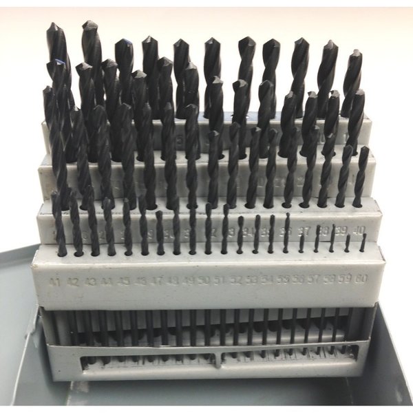 61 Piece #1-60 High Speed Steel Wire Gage Drill Set