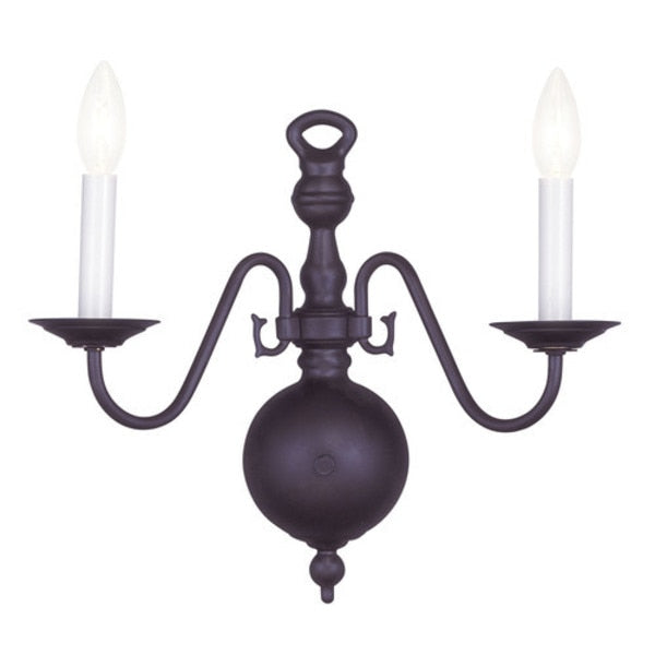 Williamsburgh 2 Light Bronze Wall Sconce