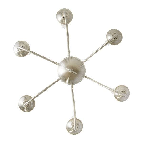 Williamsburgh 6 Light Brushed Nickel Cha