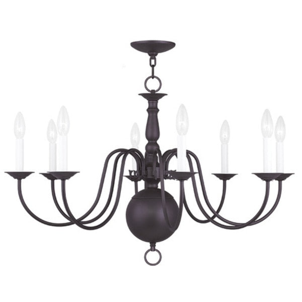 Williamsburgh 8 Light Bronze Chandelier