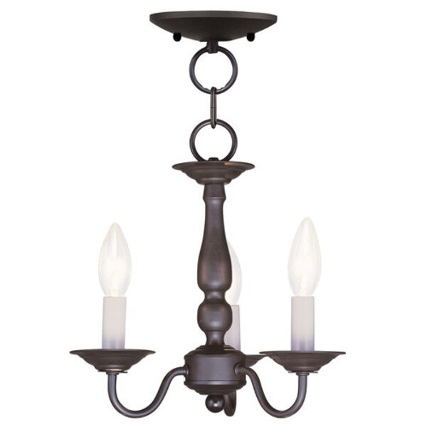 Williamsburgh 3 Light Bronze Convertible