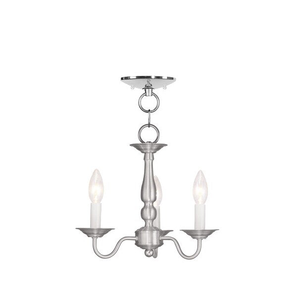 Williamsburgh 3 Light Brushed Nickel Convertible
