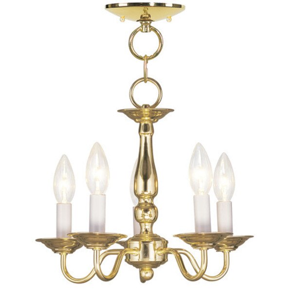Williamsburgh 5 Light Polished Brass Convertible