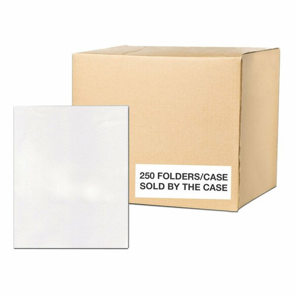 Case of White Paper Pocket Folders, 11.75