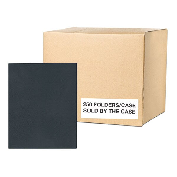 Case of Black Paper Pocket Folders, 11.75