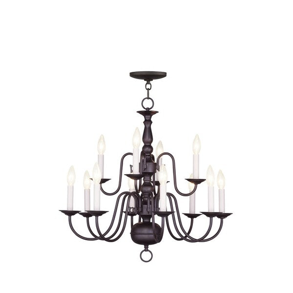 Williamsburgh 12 Light Bronze Chandelier
