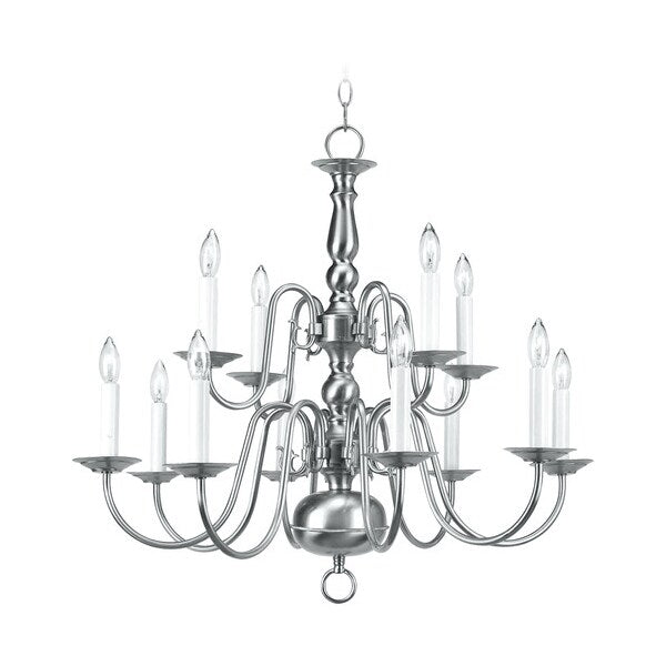 Williamsburgh 12 Light Brushed Nickel Chandelier