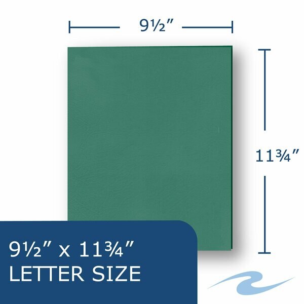 Case of Green Paper Pocket Folders, 11.75