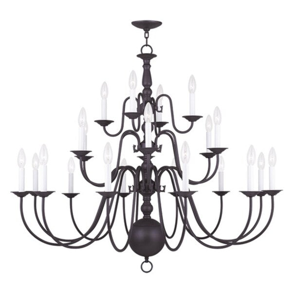 Williamsburgh 22 Light Bronze Chandelier