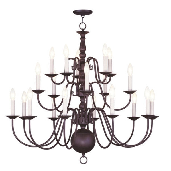 Williamsburgh 20 Light Bronze Chandelier