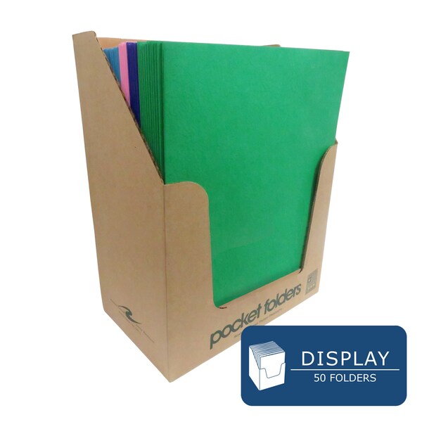 Case of 50 Pocket Folders in Holder, 11.75