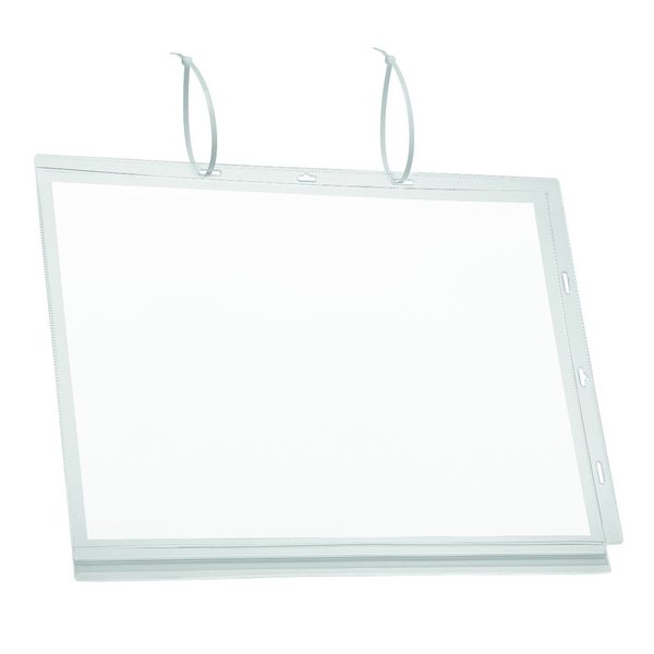 Sign Holder Pockets w/Cable Ties, T, PK5