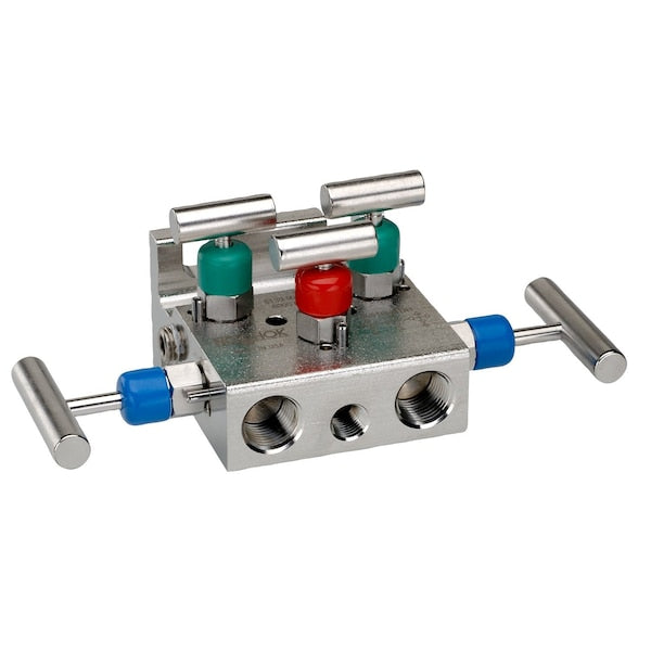 Natural Gas Stainless Steel 5 Valve Mani