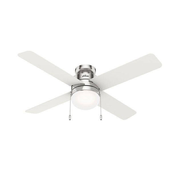 Ceiling Fan, Low Pro, 52 in. Blade Dia., Single Phase, 120