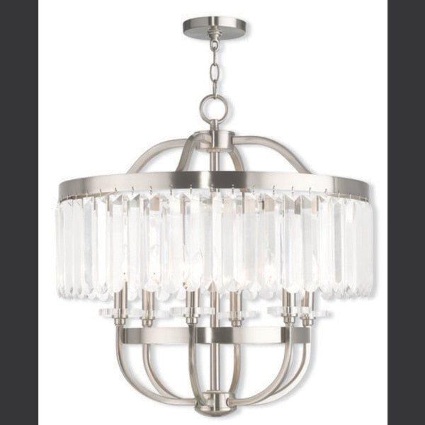 Ashton 6 Light Brushed Nickel Chandelier