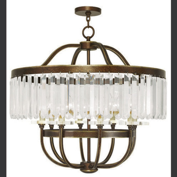 Ashton 8 Light Hand Painted Palacial Bronze Chandelier