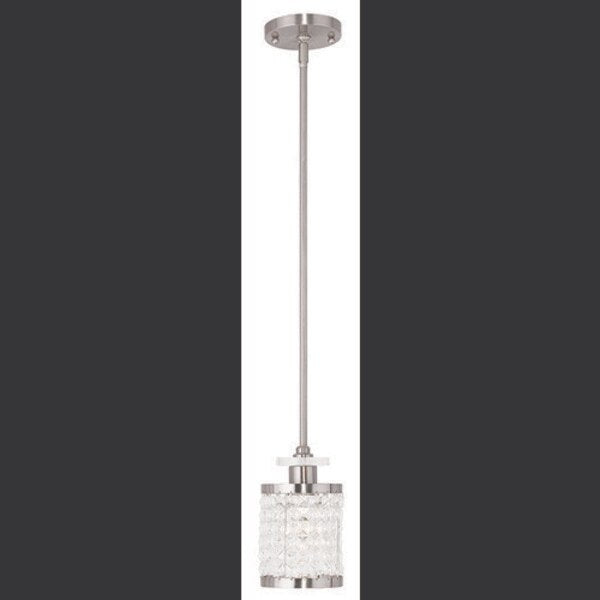 Grammercy 1 Light Brushed Nickel Mini Pe