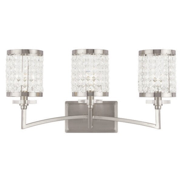 Grammercy 3 Light Brushed Nickel Bath Va