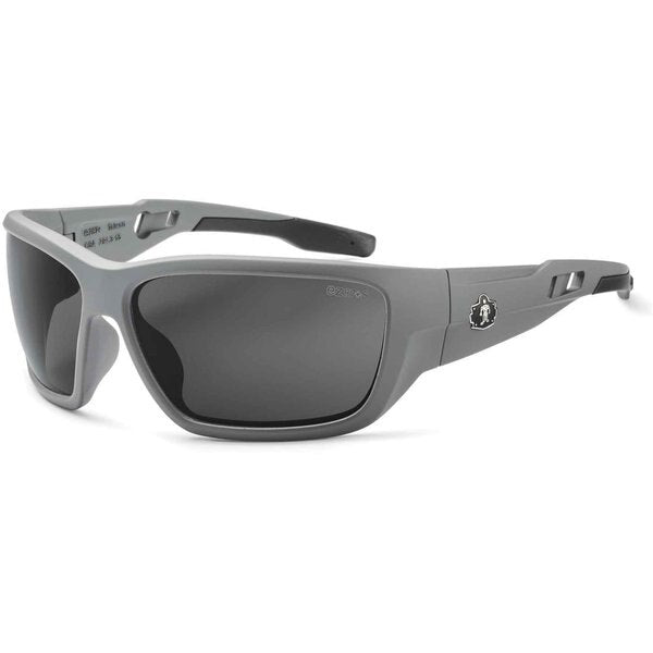 Safety Glasses, Traditional Smoke PC Decenter Lens, Anti-Fog, Scratch-Resistant