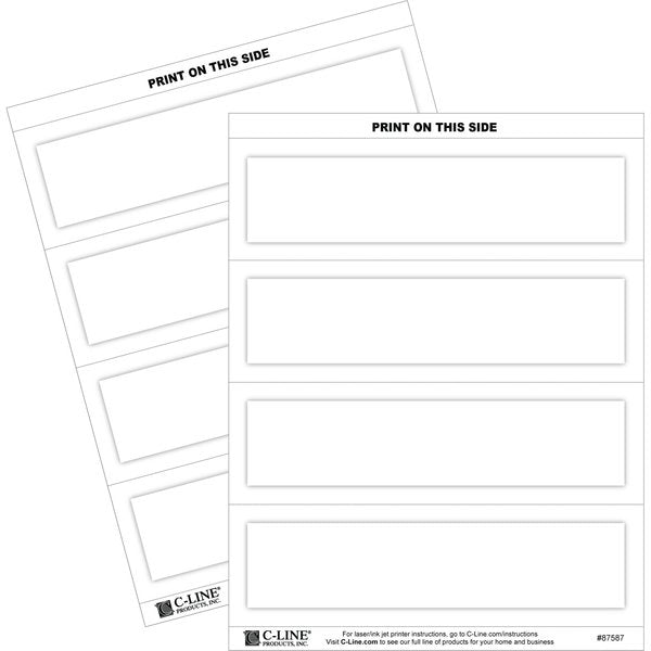 White Name Tent Cardstock, PK100