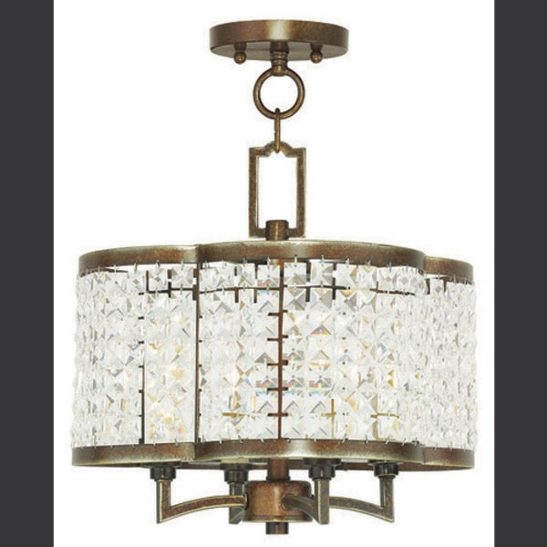 Grammercy 4 Light Hand Painted Palacial Bronze Convertible