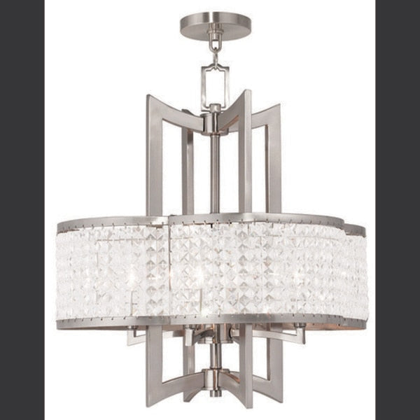 Grammercy 4 Light Brushed Nickel Chandelier