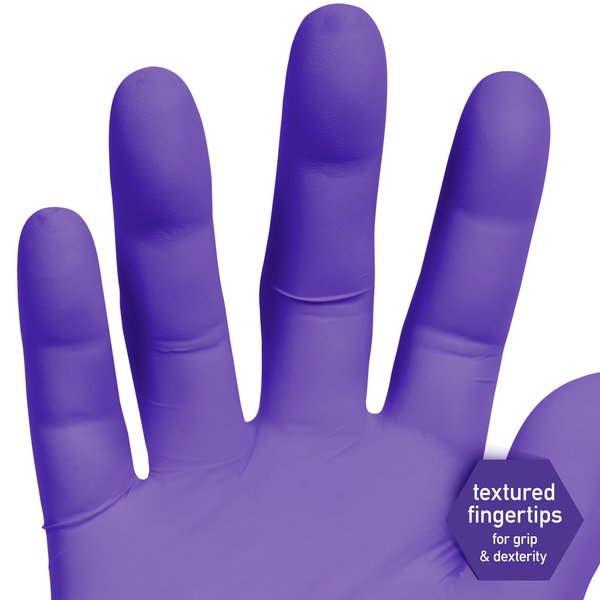 Exam Glove, Purple Nitrile, XL, PK500, Nitrile, Powder Free, Purple, XL, 500 PK