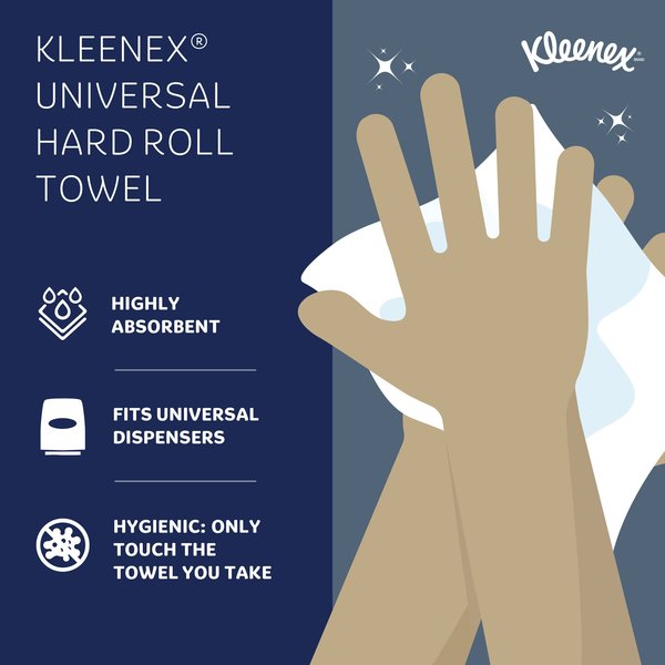 Hard Roll Paper Towels with Premium Absorbency Pockets, 1.75