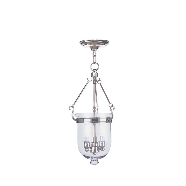 Jefferson 3 Light Polished Nickel Chain Lantern