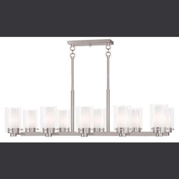 Manhattan 10 Light Brushed Nickel Chandelier