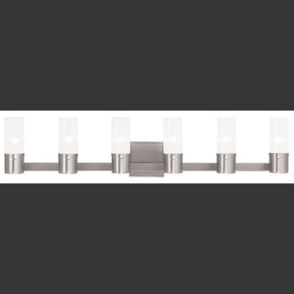Midtown 6 Light Brushed Nickel Bath Vanity
