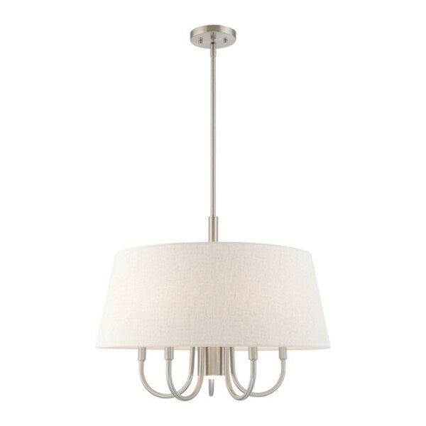 Belclaire 6 Light Brushed Nickel Pendant Chandelier
