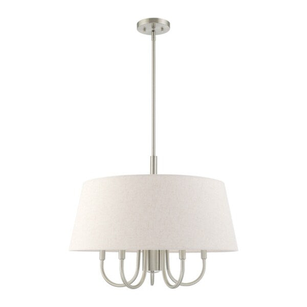 Belclaire 6 Light Brushed Nickel Pendant Chandelier