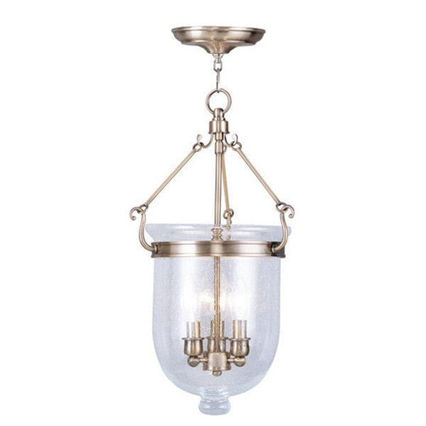Jefferson 3 Light Antique Brass Chain Lantern