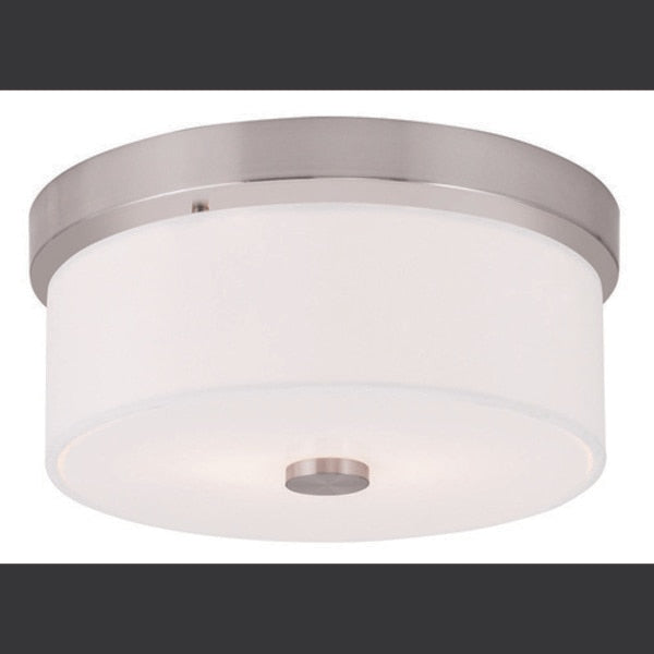 Meridian 2 Light Brushed Nickel Ceiling Mount