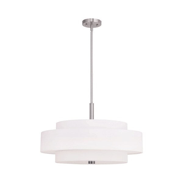 Meridian 5 Light Brushed Nickel Pendant